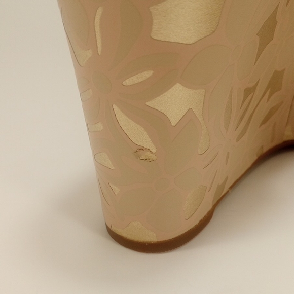 CLARKS Artisan Amelia Page Womens 5M Nude Beige Platform Wedge Heel Sandals - Picture 5 of 12